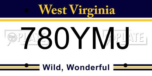 780YMJ West Virginia License Plate