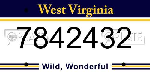 7842432 West Virginia License Plate