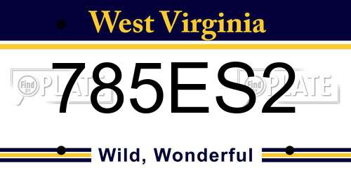785ES2 West Virginia License Plate