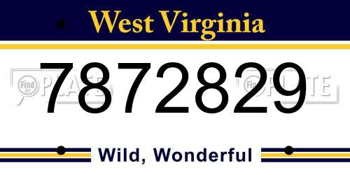 7872829 West Virginia License Plate