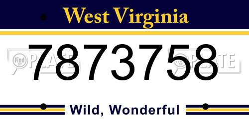 7873758 West Virginia License Plate