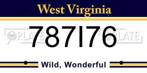 787I76 West Virginia License Plate