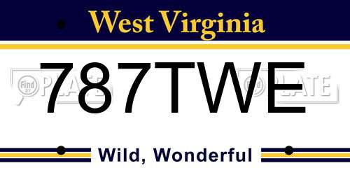 787TWE West Virginia License Plate