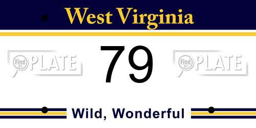 79 West Virginia License Plate