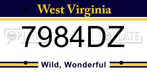 7984DZ West Virginia License Plate