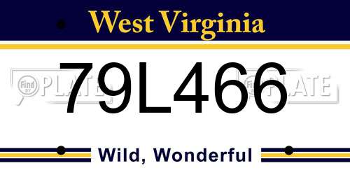 79L466 West Virginia License Plate