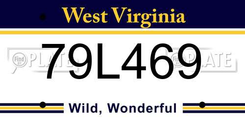79L469 West Virginia License Plate