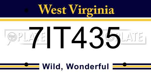 7IT435 West Virginia License Plate