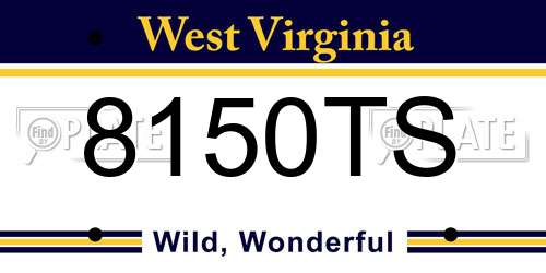 8150TS West Virginia License Plate
