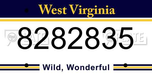 8282835 West Virginia License Plate