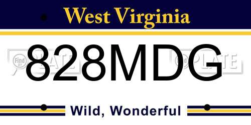 828MDG West Virginia License Plate