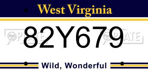 82Y679 West Virginia License Plate