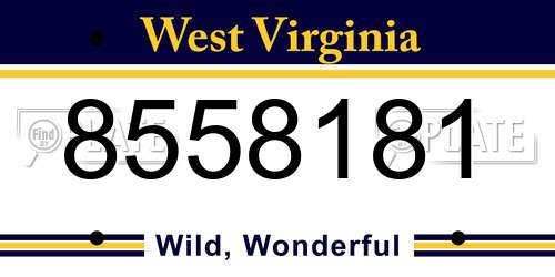 8558181 West Virginia License Plate