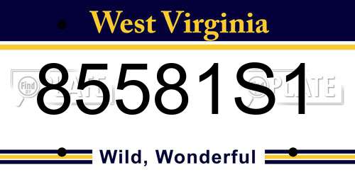 85581S1 West Virginia License Plate