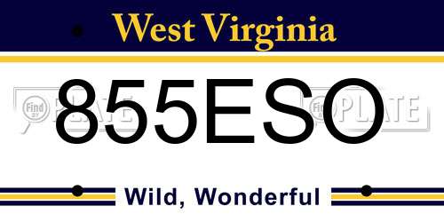 855ESO West Virginia License Plate