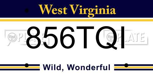 856TQI West Virginia License Plate