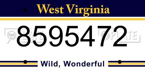 8595472 West Virginia License Plate