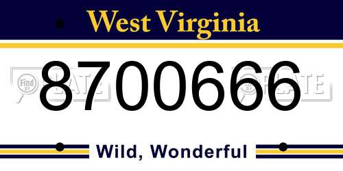 8700666 West Virginia License Plate