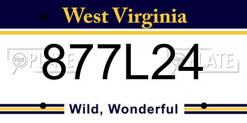 877L24 West Virginia License Plate