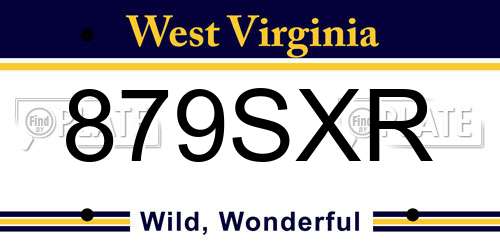 879SXR West Virginia License Plate