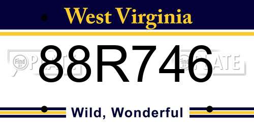 88R746 West Virginia License Plate