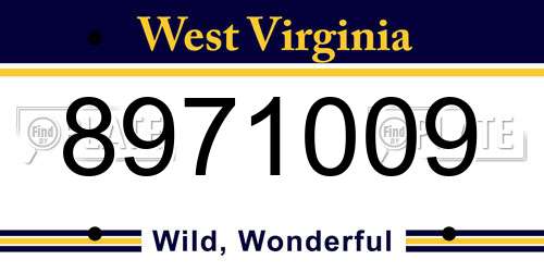 8971009 West Virginia License Plate
