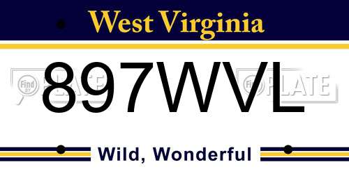 897WVL West Virginia License Plate