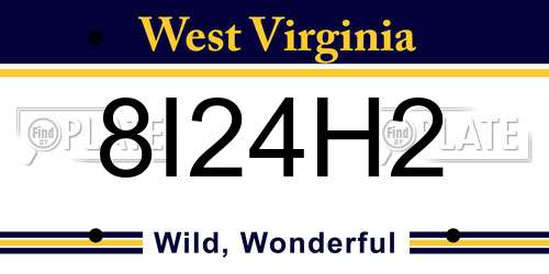 8I24H2 West Virginia License Plate