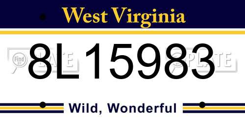 8L15983 West Virginia License Plate