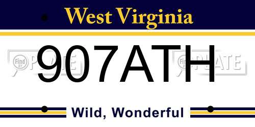 907ATH West Virginia License Plate
