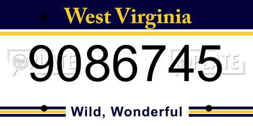 9086745 West Virginia License Plate