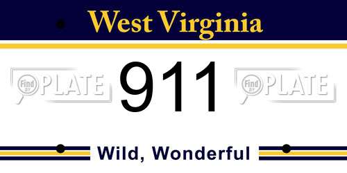 911 West Virginia License Plate
