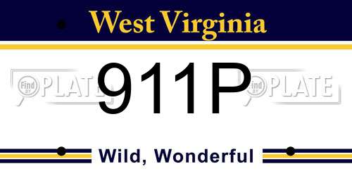 911P West Virginia License Plate