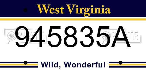 945835A West Virginia License Plate