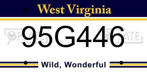 95G446 West Virginia License Plate