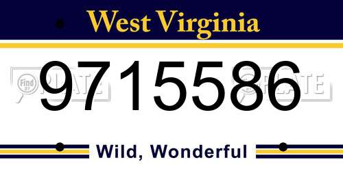 9715586 West Virginia License Plate