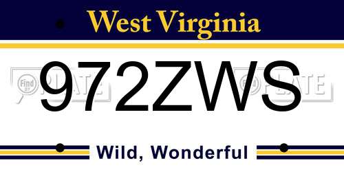 972ZWS West Virginia License Plate