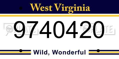 9740420 West Virginia License Plate