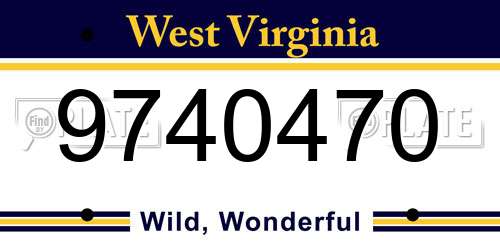9740470 West Virginia License Plate