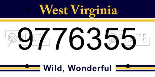 9776355 West Virginia License Plate