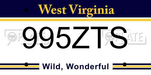 995ZTS West Virginia License Plate