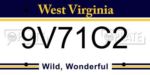 9V71C2 West Virginia License Plate