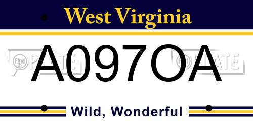 A097OA West Virginia License Plate