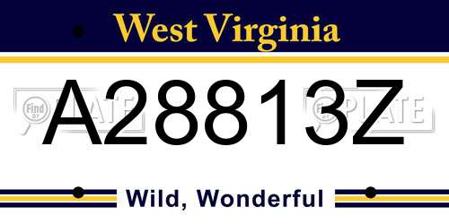 A28813Z West Virginia License Plate