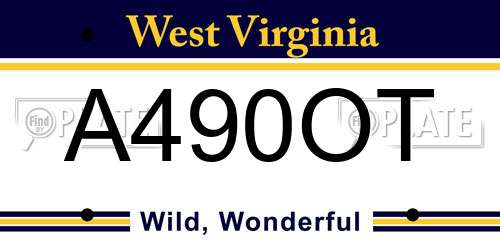 A490OT West Virginia License Plate