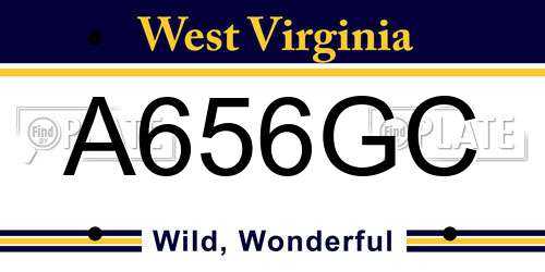 A656GC West Virginia License Plate