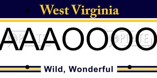 AAAOOOO West Virginia License Plate