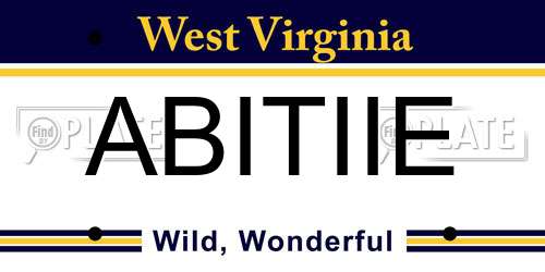 ABITIIE West Virginia License Plate