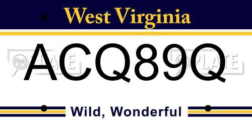 ACQ89Q West Virginia License Plate
