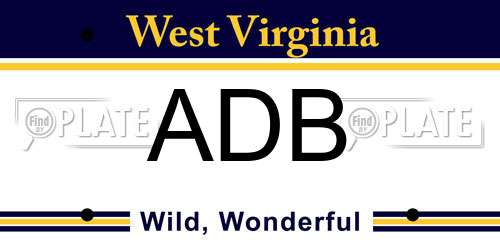 ADB West Virginia License Plate